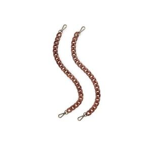 Tortoiseshell Acrylic Purse Chain Strap - Pair